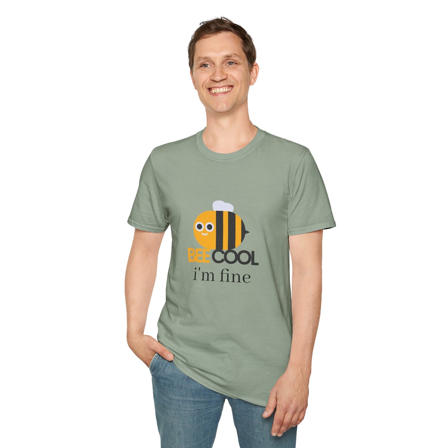 Bee Cool Unisex Softstyle T-Shirt - Fun and Playful Graphic Tee for Bee Lovers